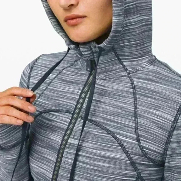 Lululemon Hooded Define Jacket *Nulu Space Dye Heathered Nocturnal Teal Sz8 EUC - Picture 5 of 9